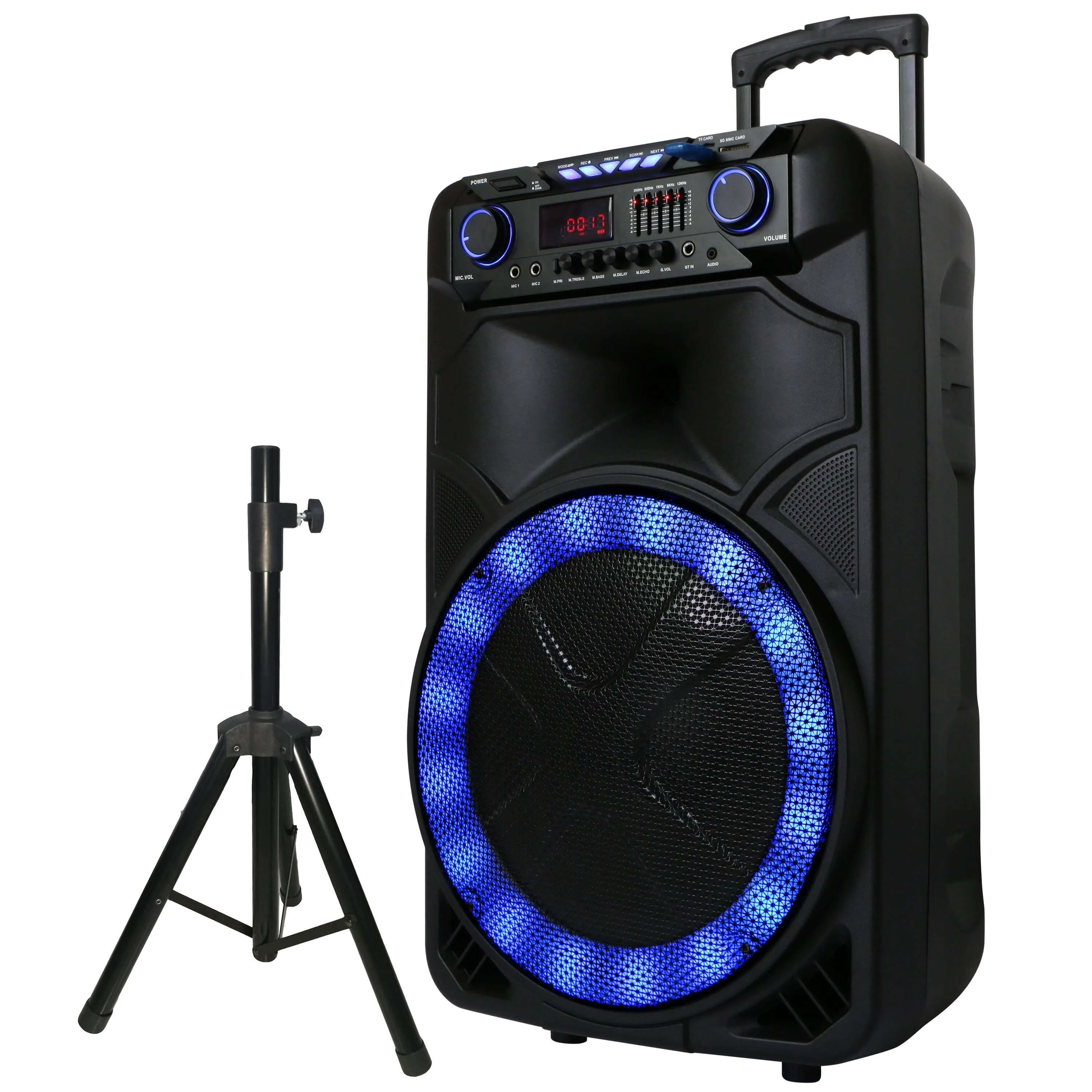 15" Portable Bluetooth Speaker with Stand