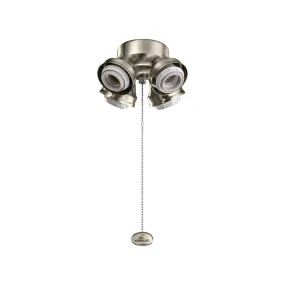 7 In. 4 LED Lights Turtle Fitter Ceiling Fan Light Kit, Brushed Nickel Finish