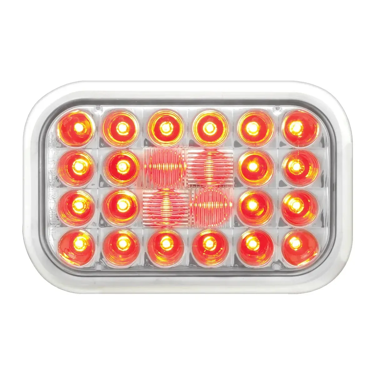 77183 Rectangular Pearl LED Light (RED/CLEAR) #77183