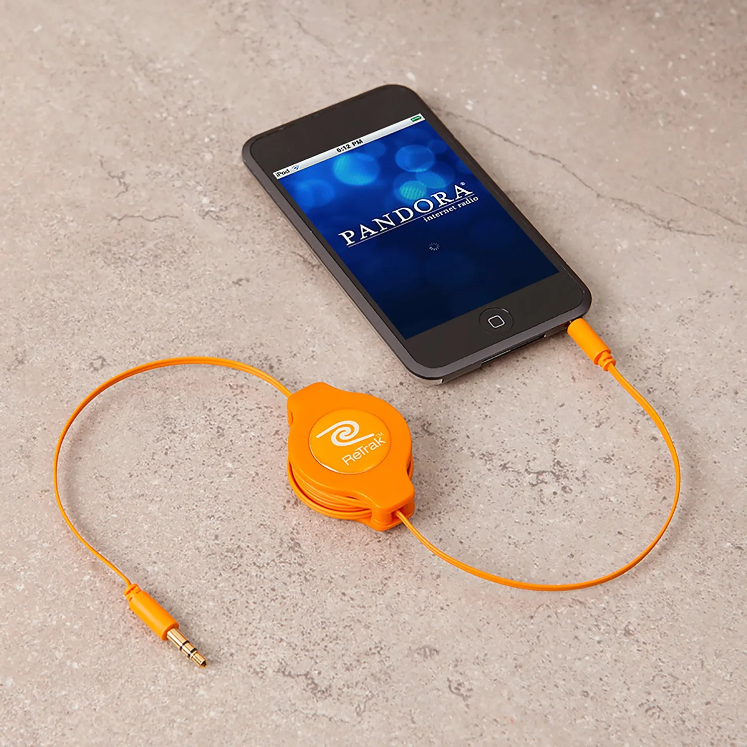 Audio Auxiliary Cord | Retractable Aux Cord | Orange