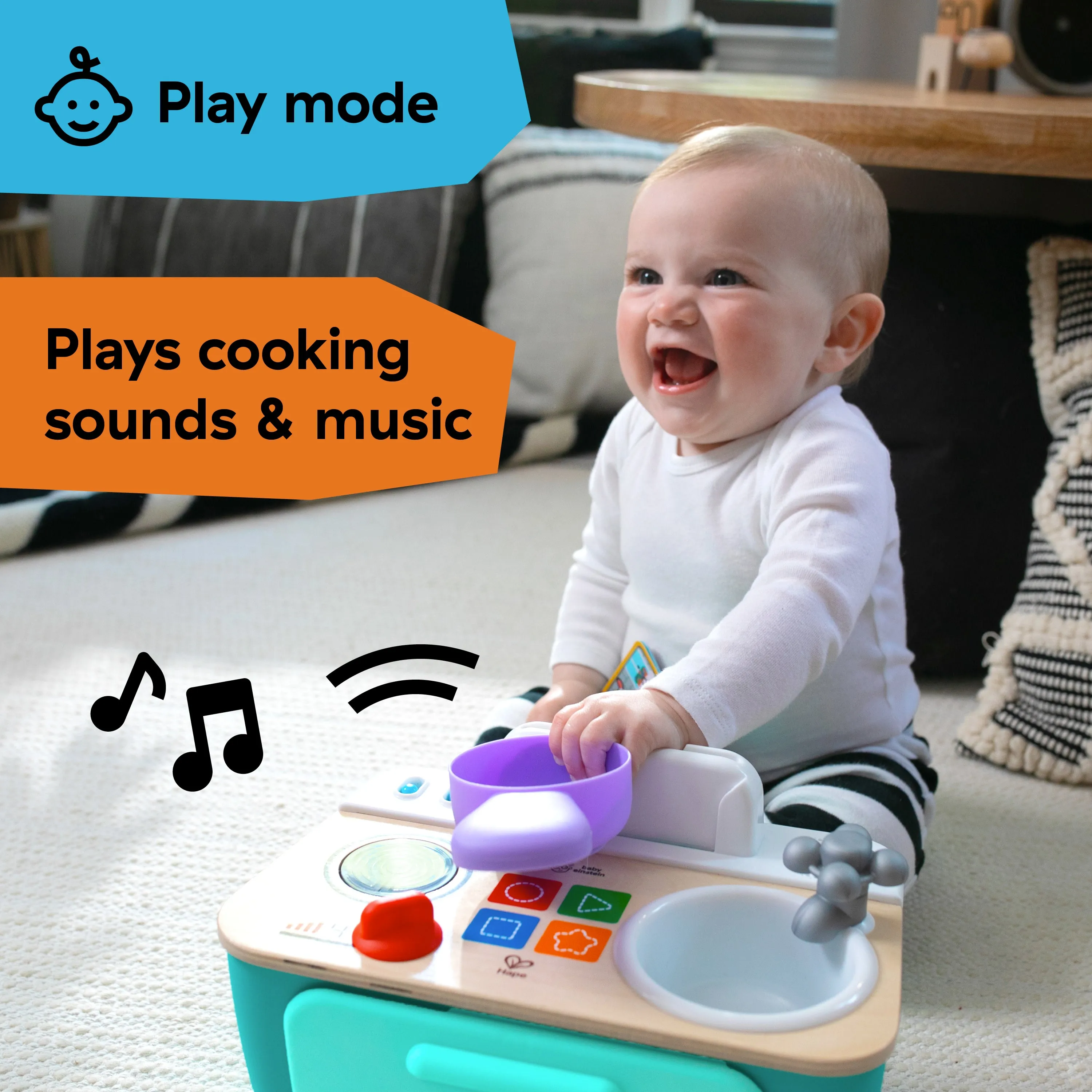 Baby Einstein   Hape Magic Touch Kitchen Pretend to Cook Toy, Ages 9 Months and Up