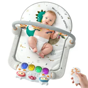 Baby gym activity play mat with light and music bluetooth play piano gym, early development activity toy for newborn 0 Month 