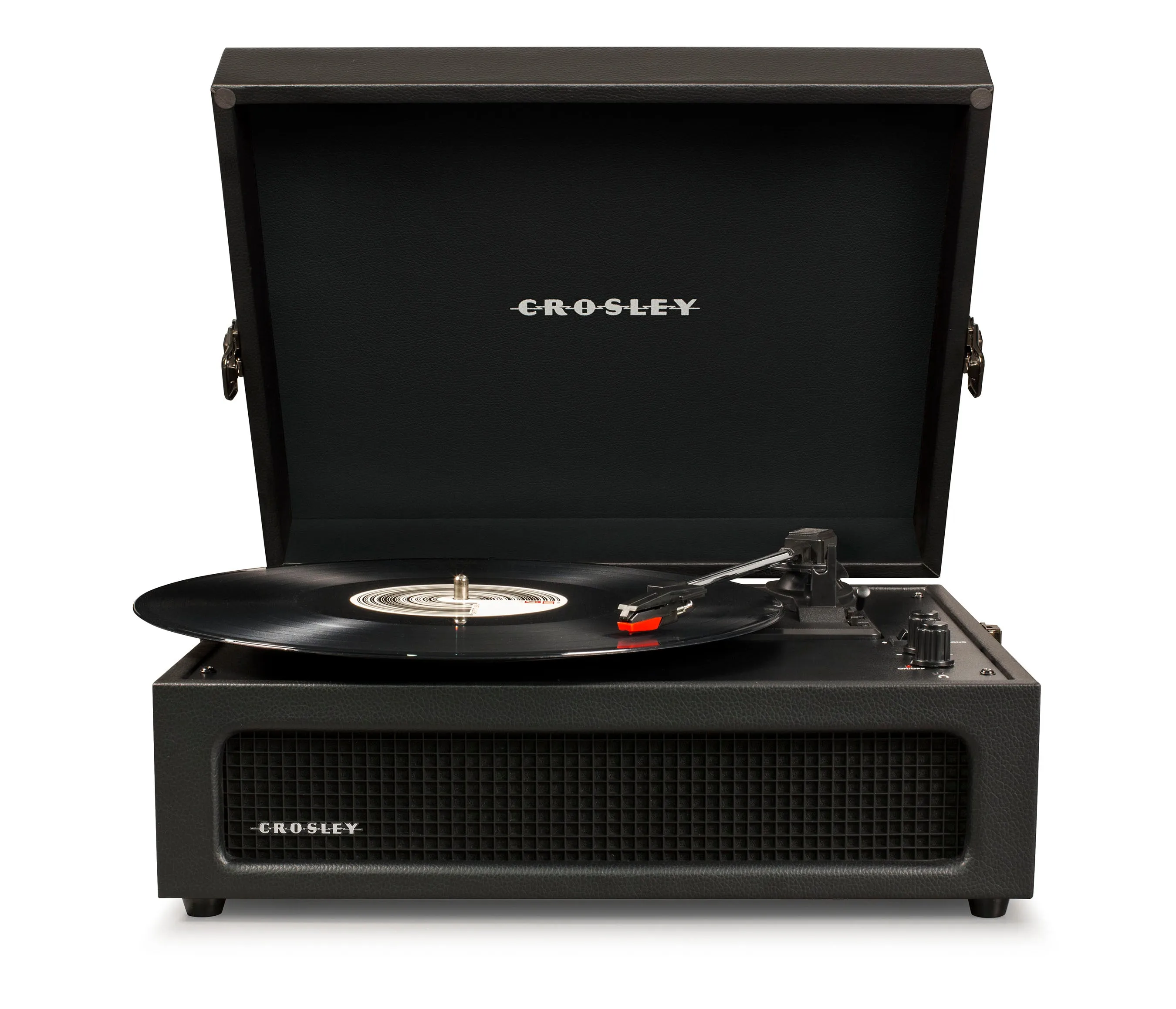 Crosley Voyager Bluetooth Portable Turntable   Crosley SOHO Stand Bundle - Black