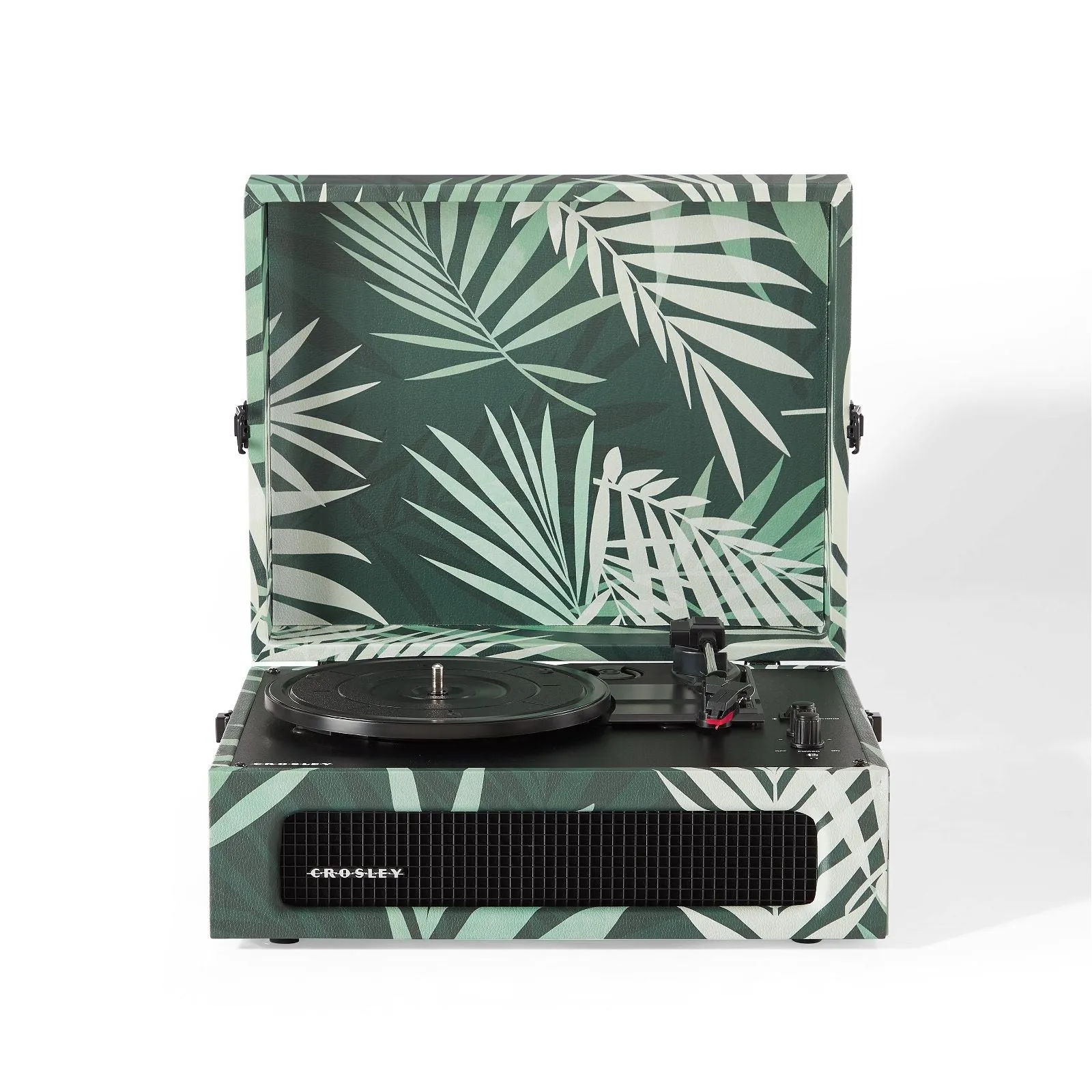 Crosley Voyager Bluetooth Portable Turntable   Crosley SOHO Stand Bundle - Botanical