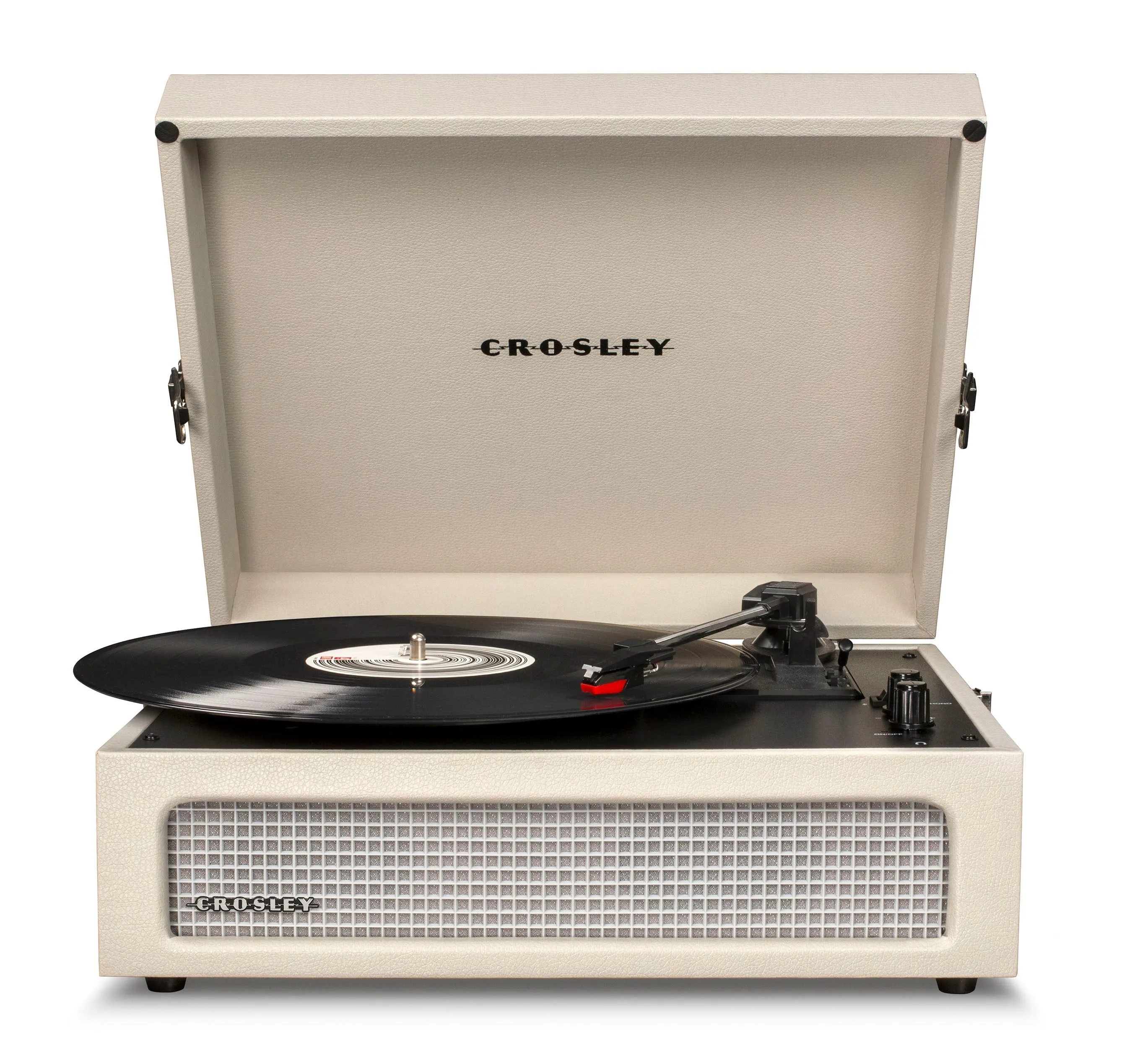 Crosley Voyager Bluetooth Portable Turntable   Crosley SOHO Stand Bundle - Dune