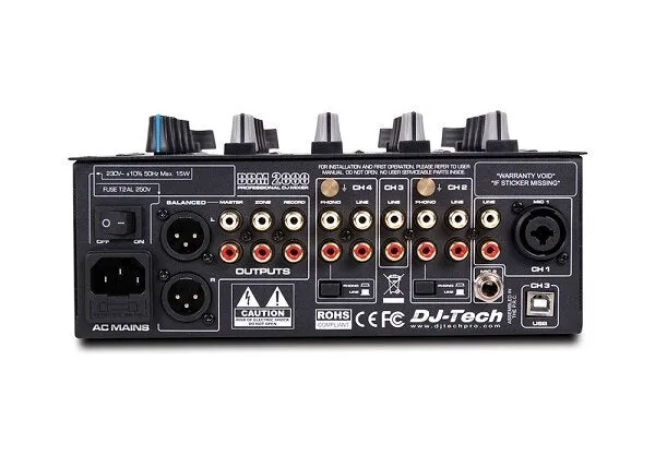 DJ Tech DDM 2000 USB 4-Channel USB DJ Mixer