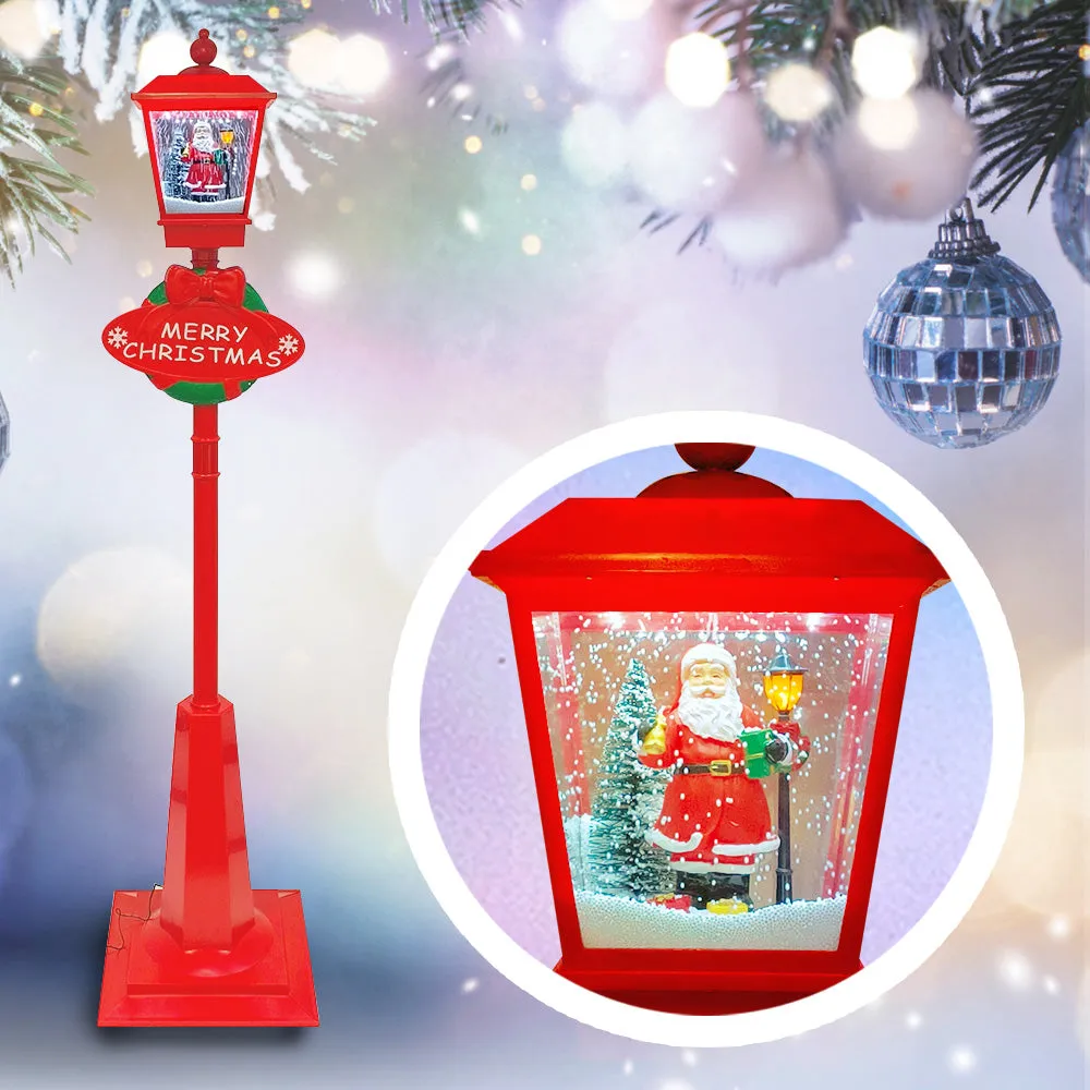 Electric Snow Musical Street Light Lamp Post Christmas Decor