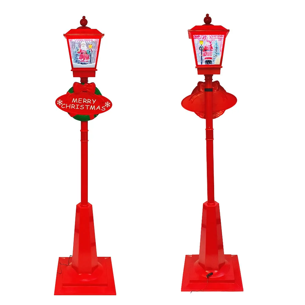 Electric Snow Musical Street Light Lamp Post Christmas Decor