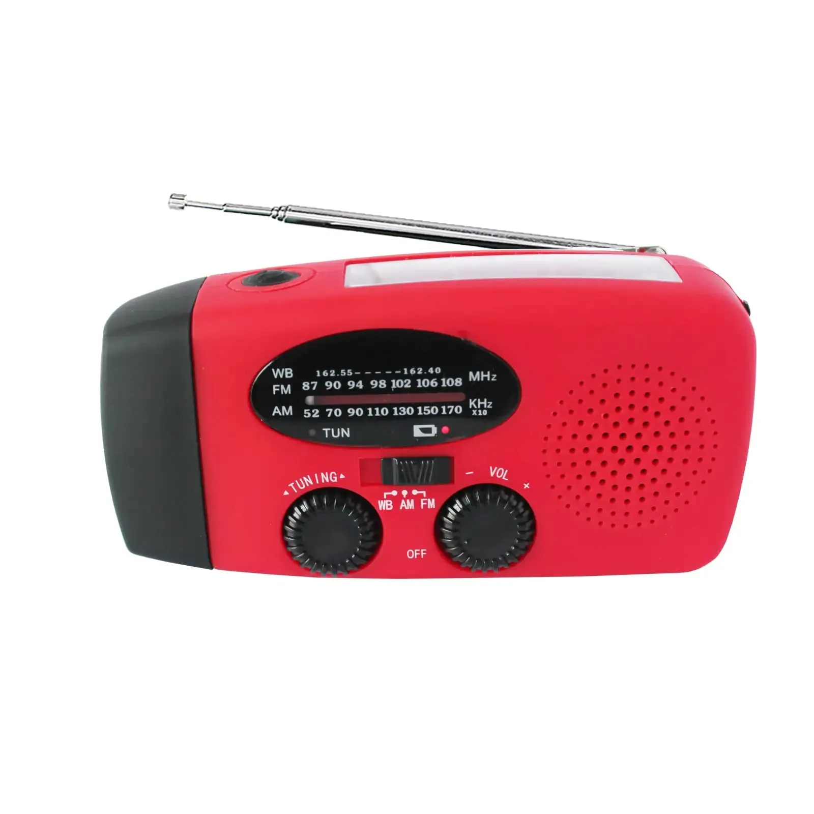 Emergency AM/FM/NOAA Weather Band Radio w Hand Crank. Flash Light. USB Charger.