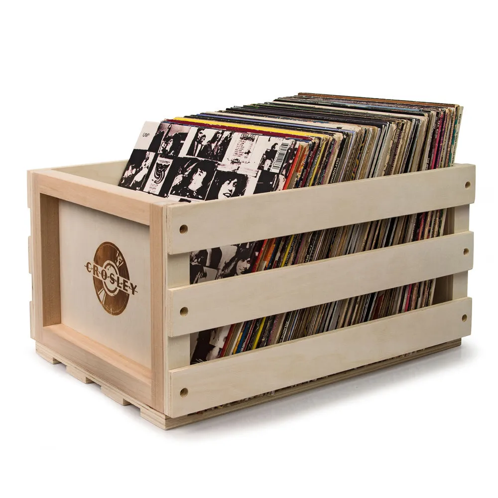 Gadhouse Brad MKII Record Player - Green   Bundled Record Storage Crate