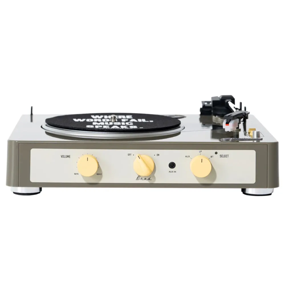 Gadhouse Brad MKII Record Player - Grey   Bundled Record Storage Crate