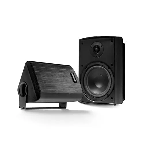 GHSI-W400BT-PR-BLK Waterproof Outdoor Bluetooth Speakers with 4" Woofer and Remote Control (Black)