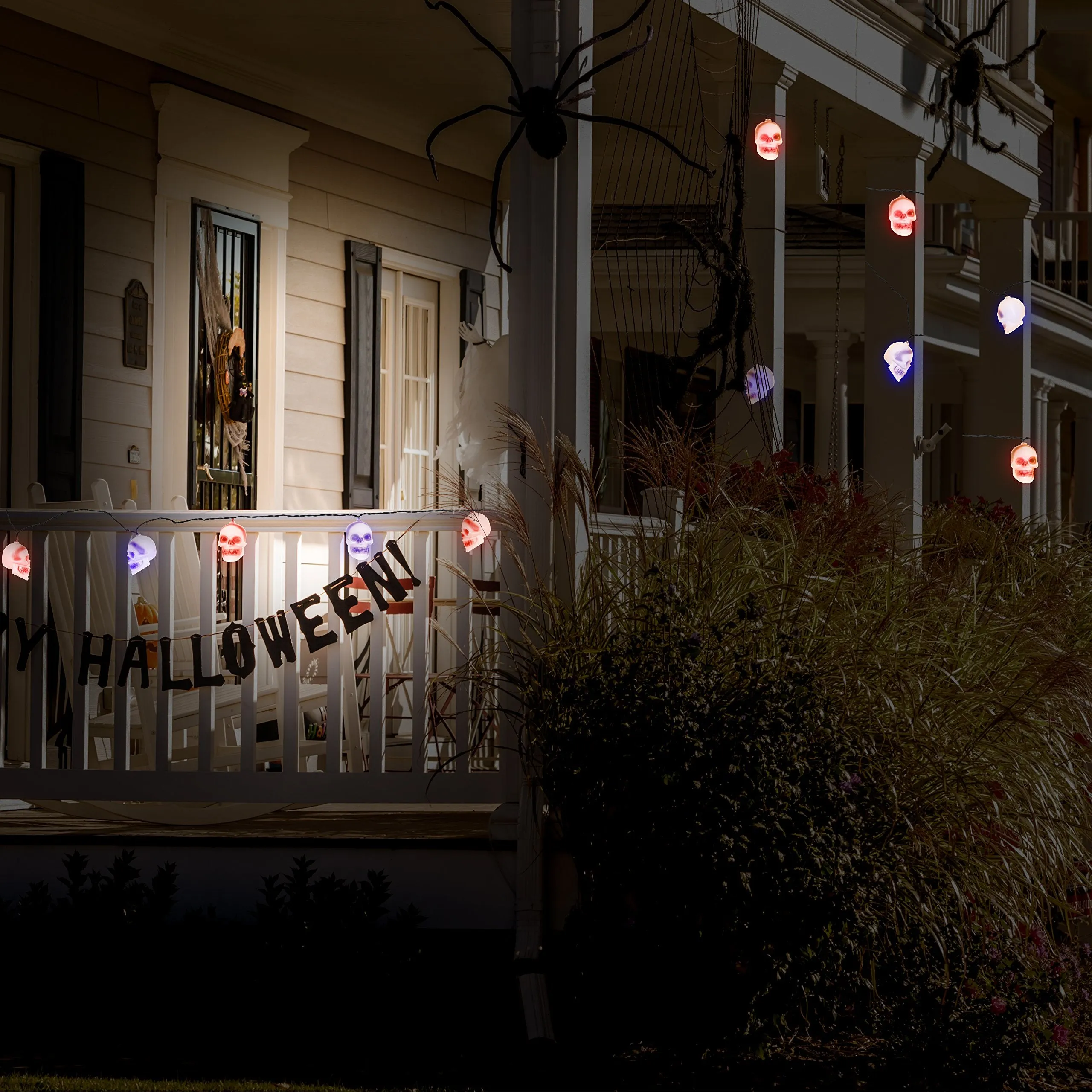 Halloween String Lights, 10 Big 3 Inch Battery Powered Jack O Lantern Blinking