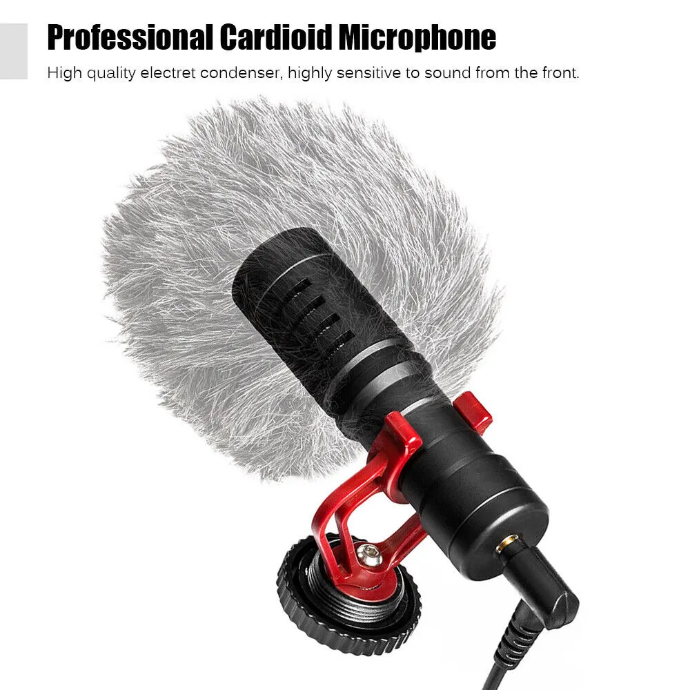 Hridz MG1 Cardioid Shotgun Lavalier Microphone For Camera Smartphone