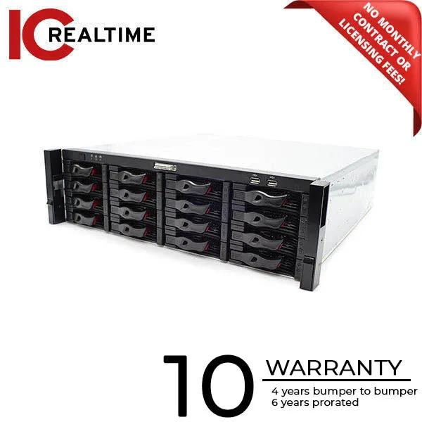 IC Realtime - NVR-EL128-4U12MP1 / 128Ch Rack-Mount NVR / 160TB Max (Starting At 10TB HDD) / 4xRJ45 / 12MP IP Support / 384Mbps Bandwidth