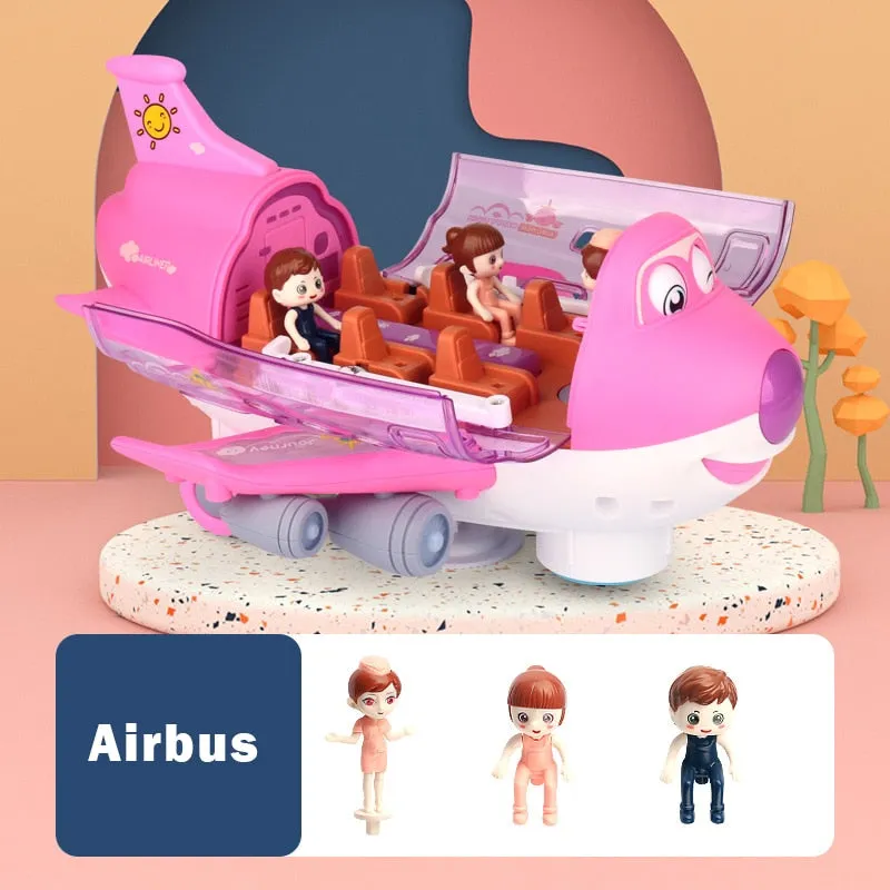 Kids Music Electric Assembled Airbus Toy