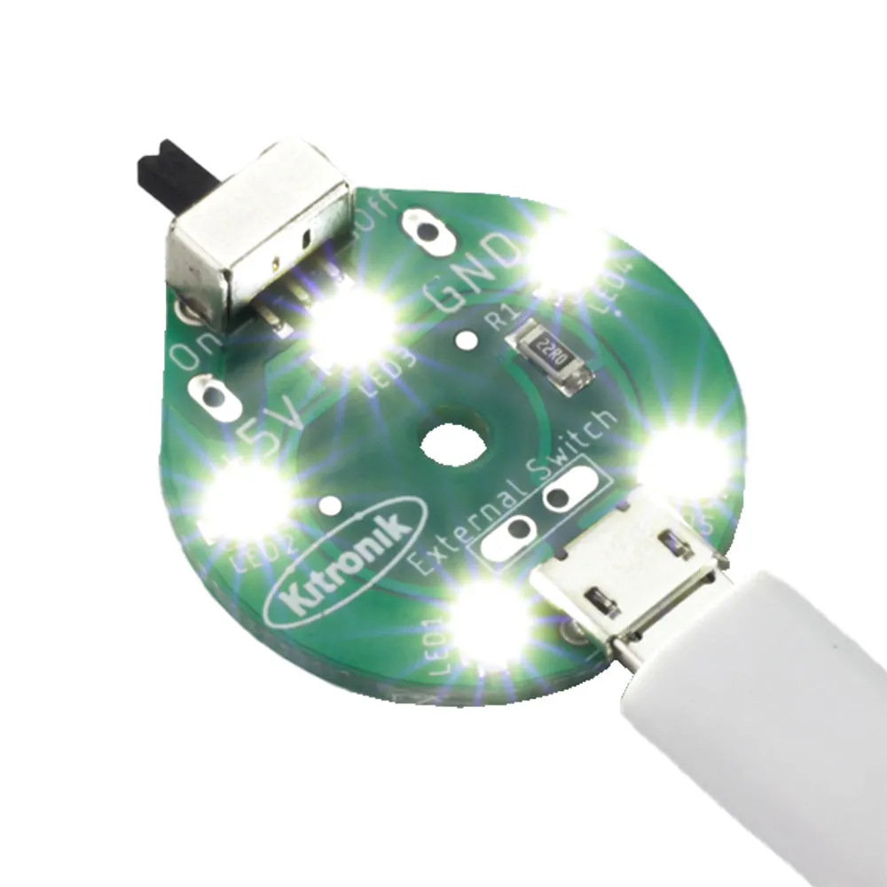 Kitronik Round USB White LED Lamp