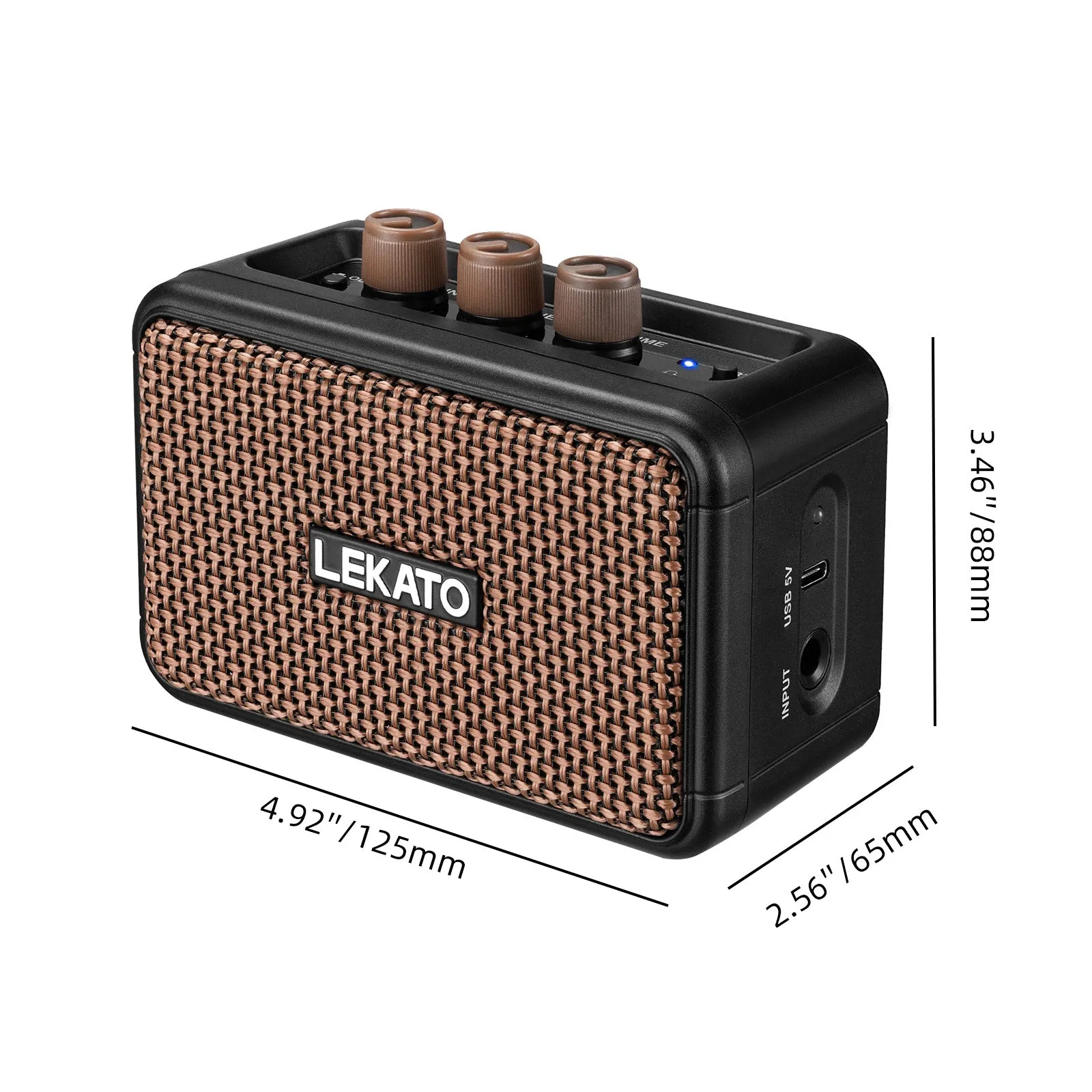 LEKATO AG-04 Mini 5W Speakers Electric Guitar Amplifier