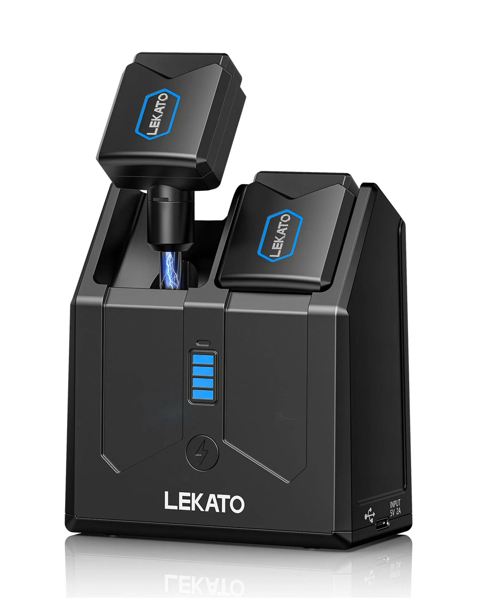 LEKATO JW-06 Advanced 5.8GHz Rechargeable Wireless Guitar System with Convenient Charging Box