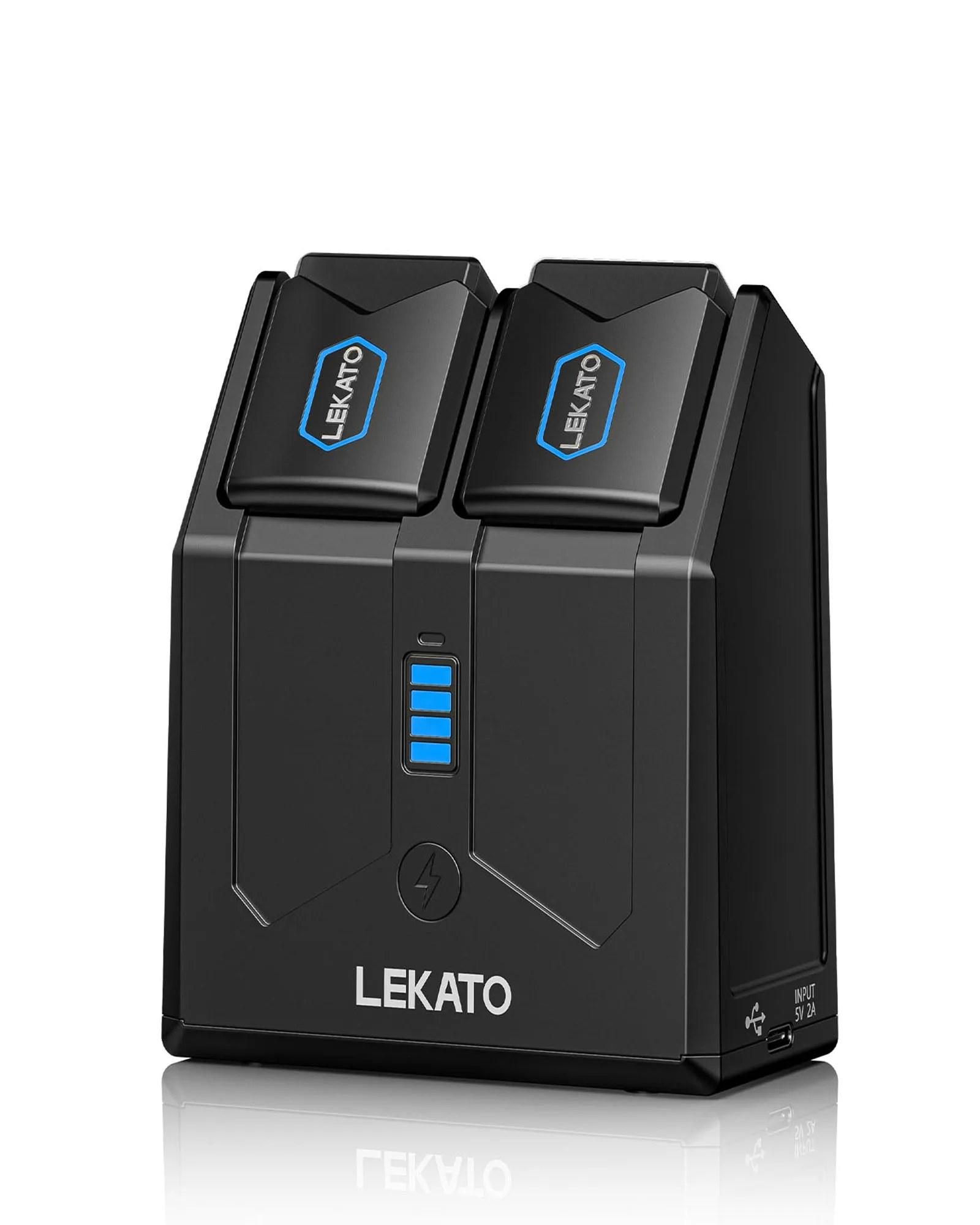 LEKATO JW-06 Advanced 5.8GHz Rechargeable Wireless Guitar System with Convenient Charging Box