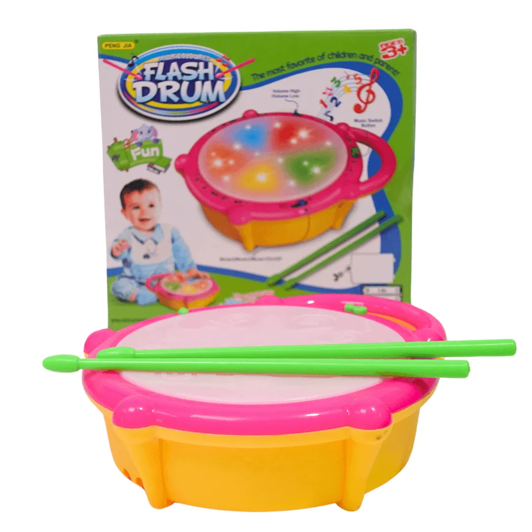 Musical Flash Drum with 3D Lights for Babies