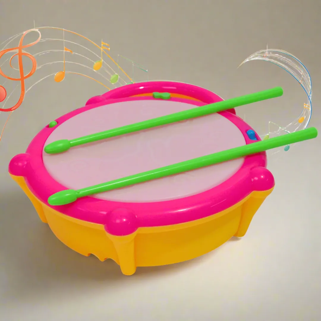 Musical Flash Drum with 3D Lights for Babies