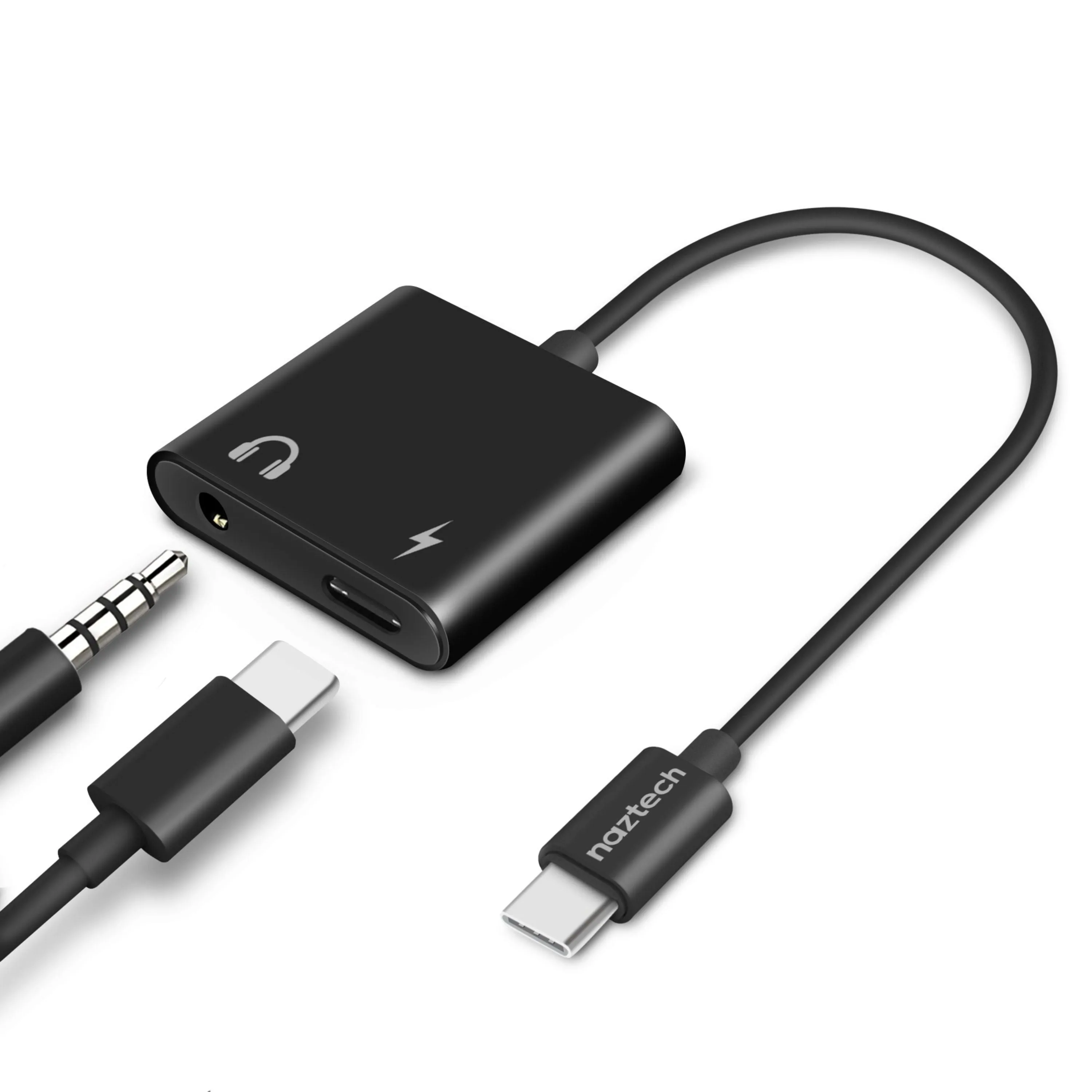 Naztech USB-C & 3.5mm Audio   Charge Adapter