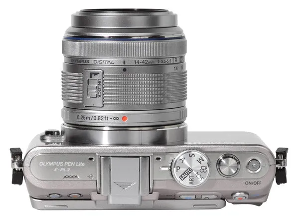 Olympus E-P3 PEN Digital Camera with 14-42mm Lens and FL-LM1 Flash - Silver