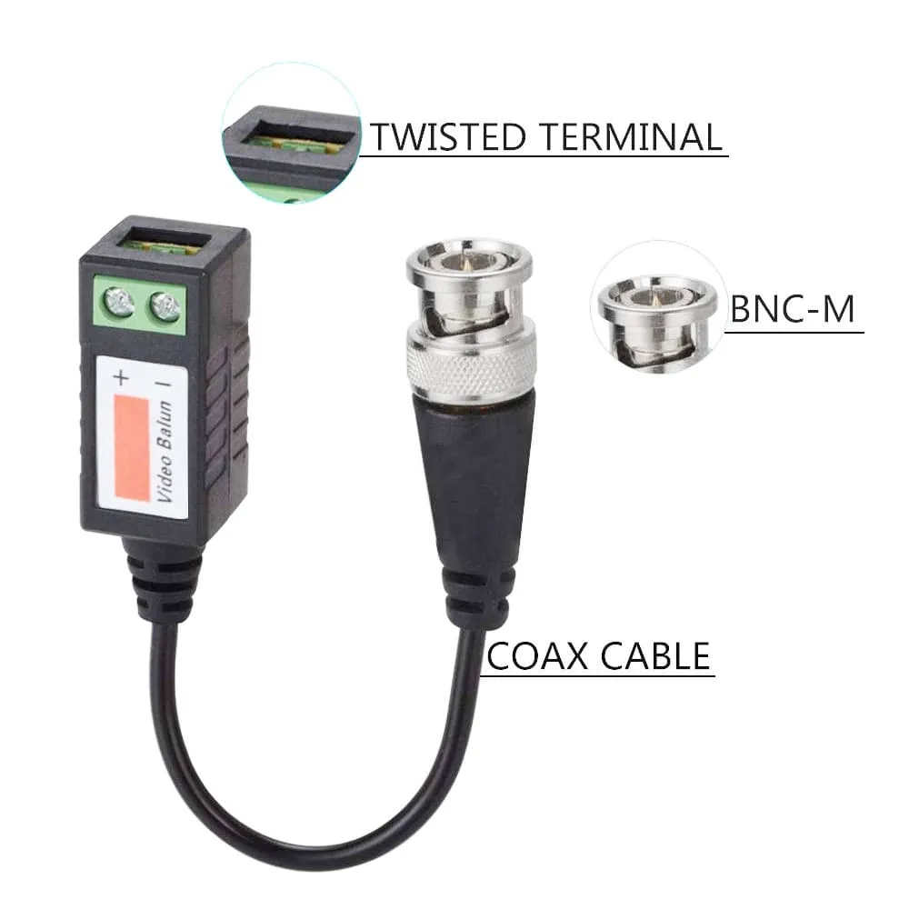 Passive Video Balun for Camera Installation