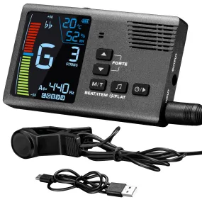 POGOLAB 5 in 1 Digital Metronome Tuner Temperature Humidity w/ Clip Pickup Guitar Bass