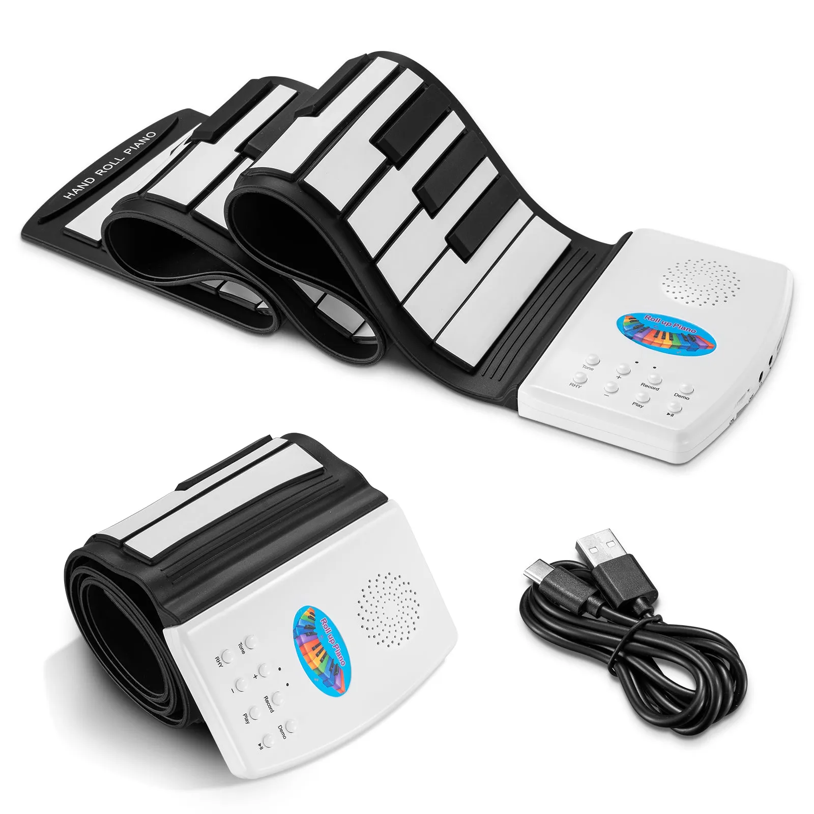 POGOLAB PF49 Roll Up 49 Key Digital Keyboard Piano Rechargeable