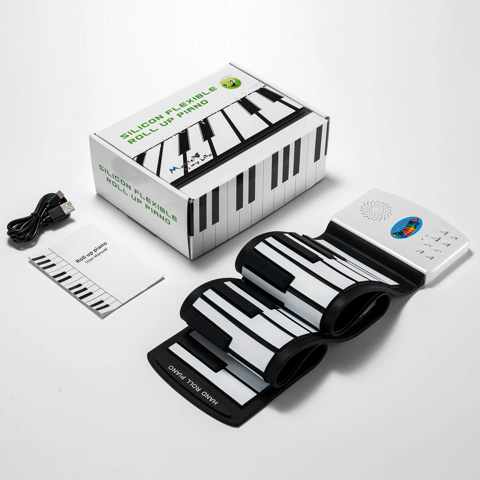 POGOLAB PF49 Roll Up 49 Key Digital Keyboard Piano Rechargeable