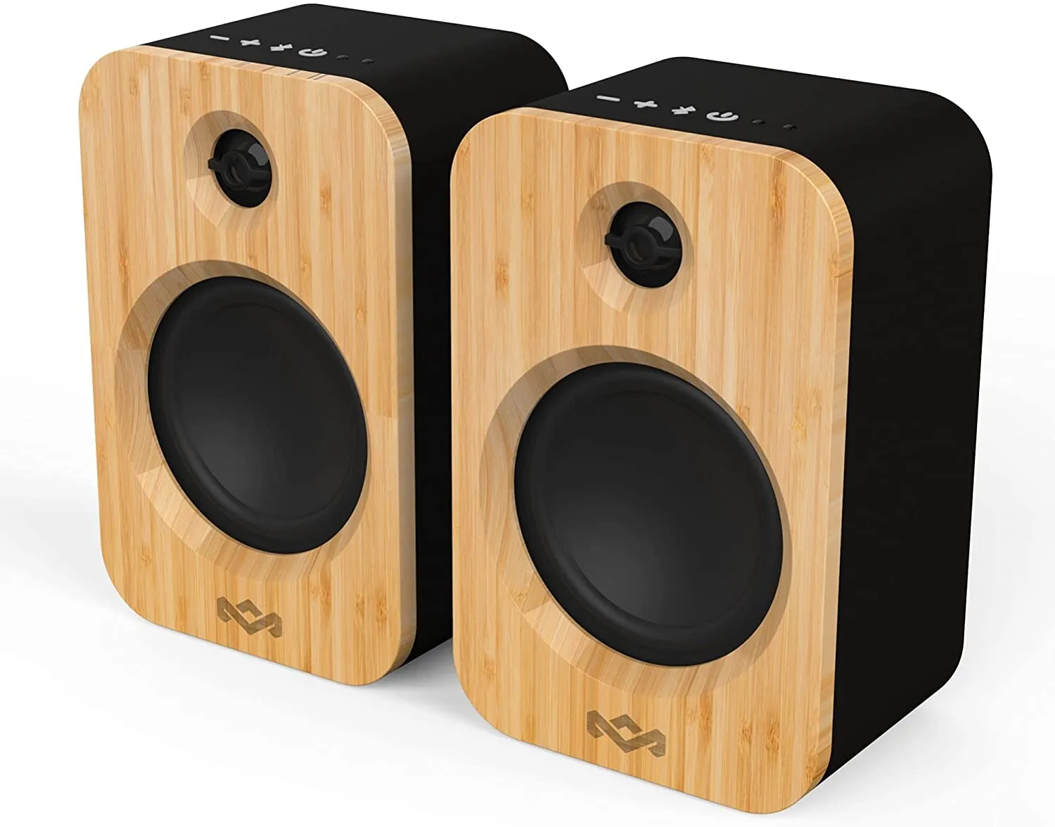 Powerful Bookshelf Speakers with Wireless Bluetooth Connectivity and Sustainable Materials