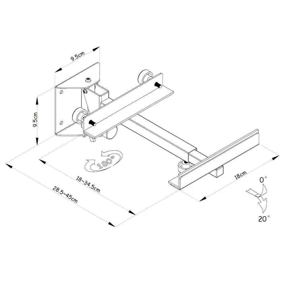 SP Full Motion Wall Mount Speaker Bracket