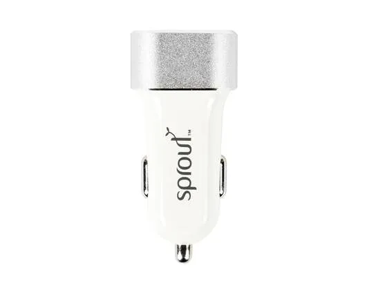 Sprout Car Charger Dual 4.8 Am P Alloy White- SCCDUSB48AWE (Delivery Only)