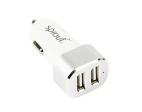 Sprout Car Charger Dual 4.8 Am P Alloy White- SCCDUSB48AWE (Delivery Only)