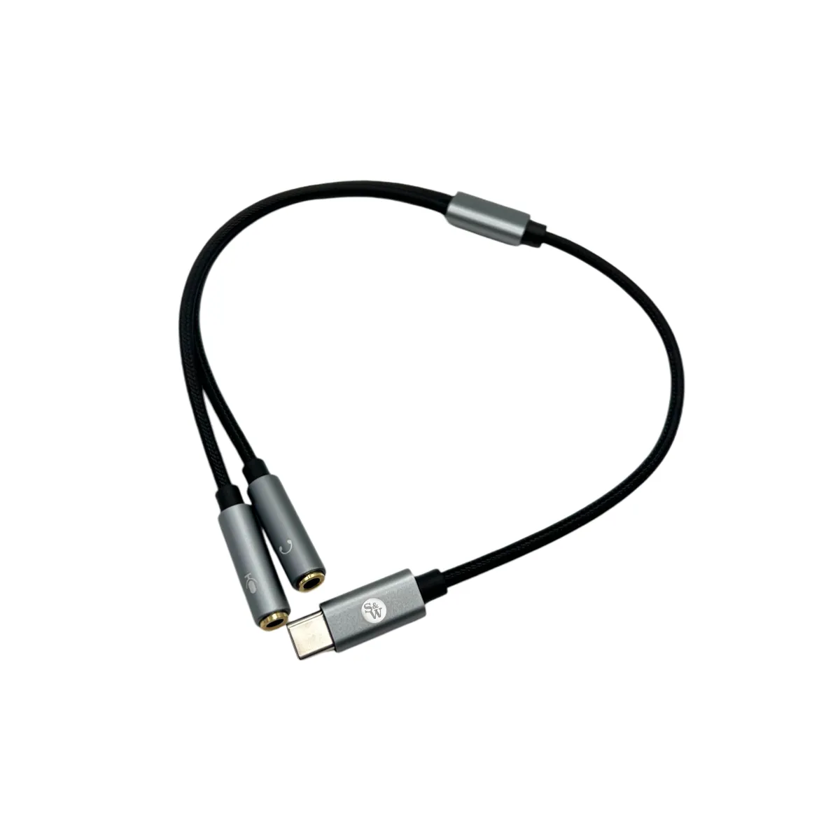 Strauss & Wagner Asti Dual 3.5mm Female to USB-C Male Cable