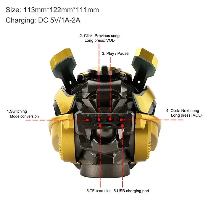 Transformers Inspired Bumblebee Bluetooth Wireless Speaker