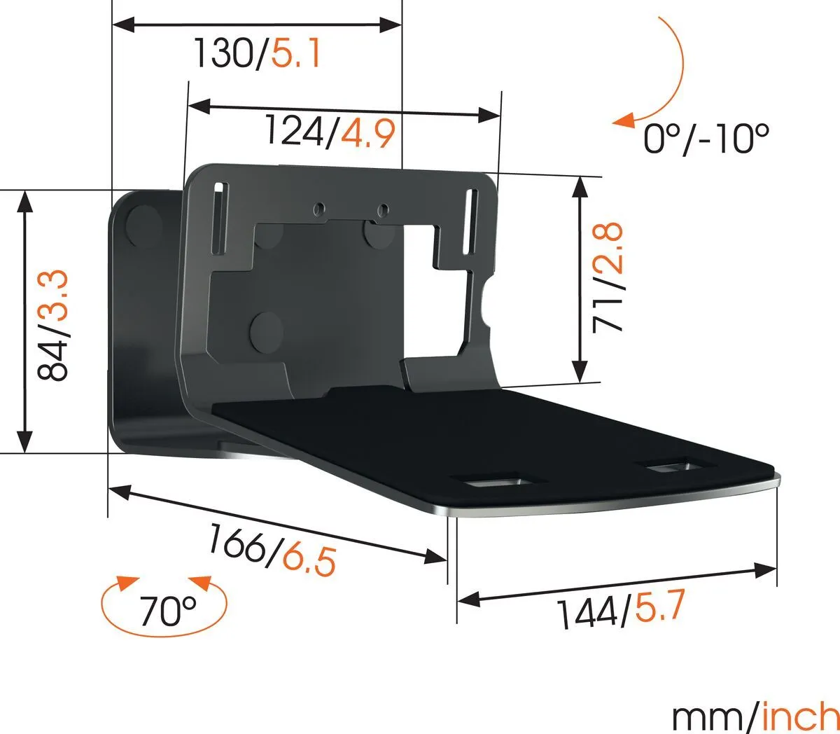 Vogels SOUND 3205 Universal Speaker Wall Mount Black