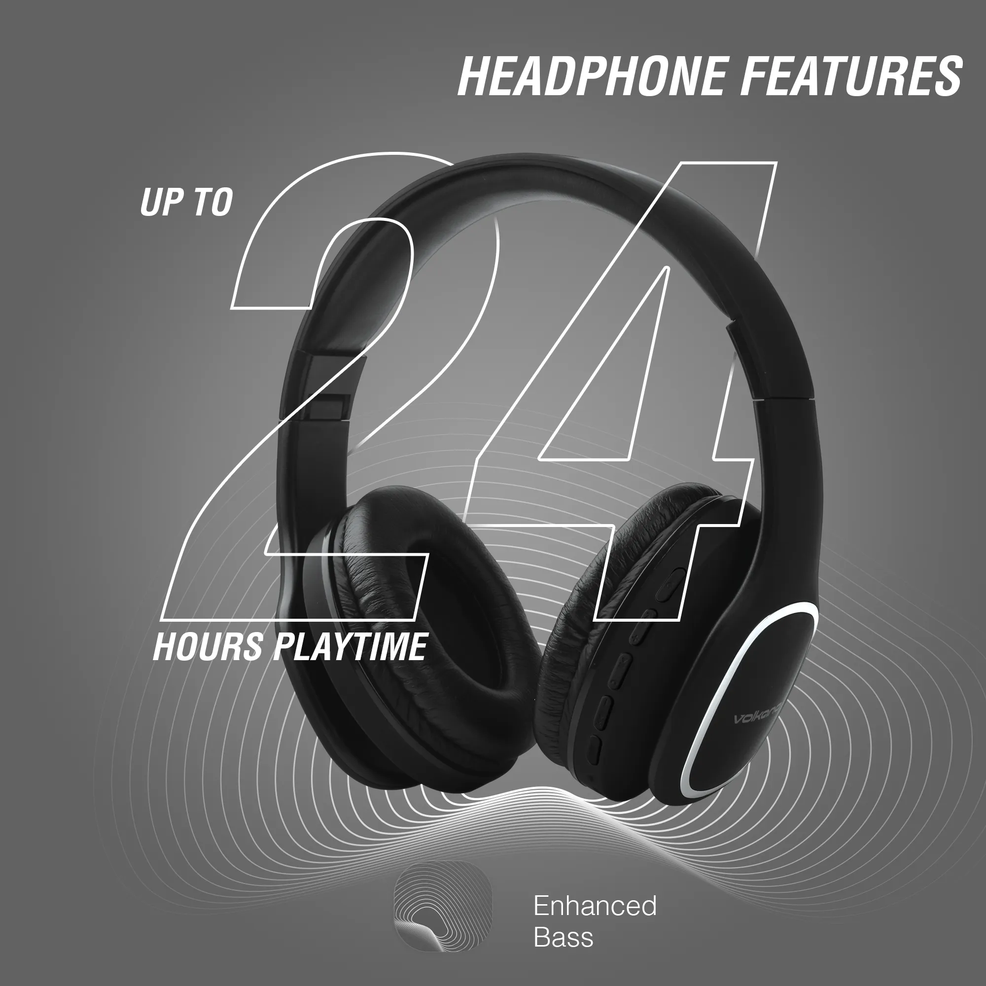 Volkano Phonic Series Bluetooth full size headphones